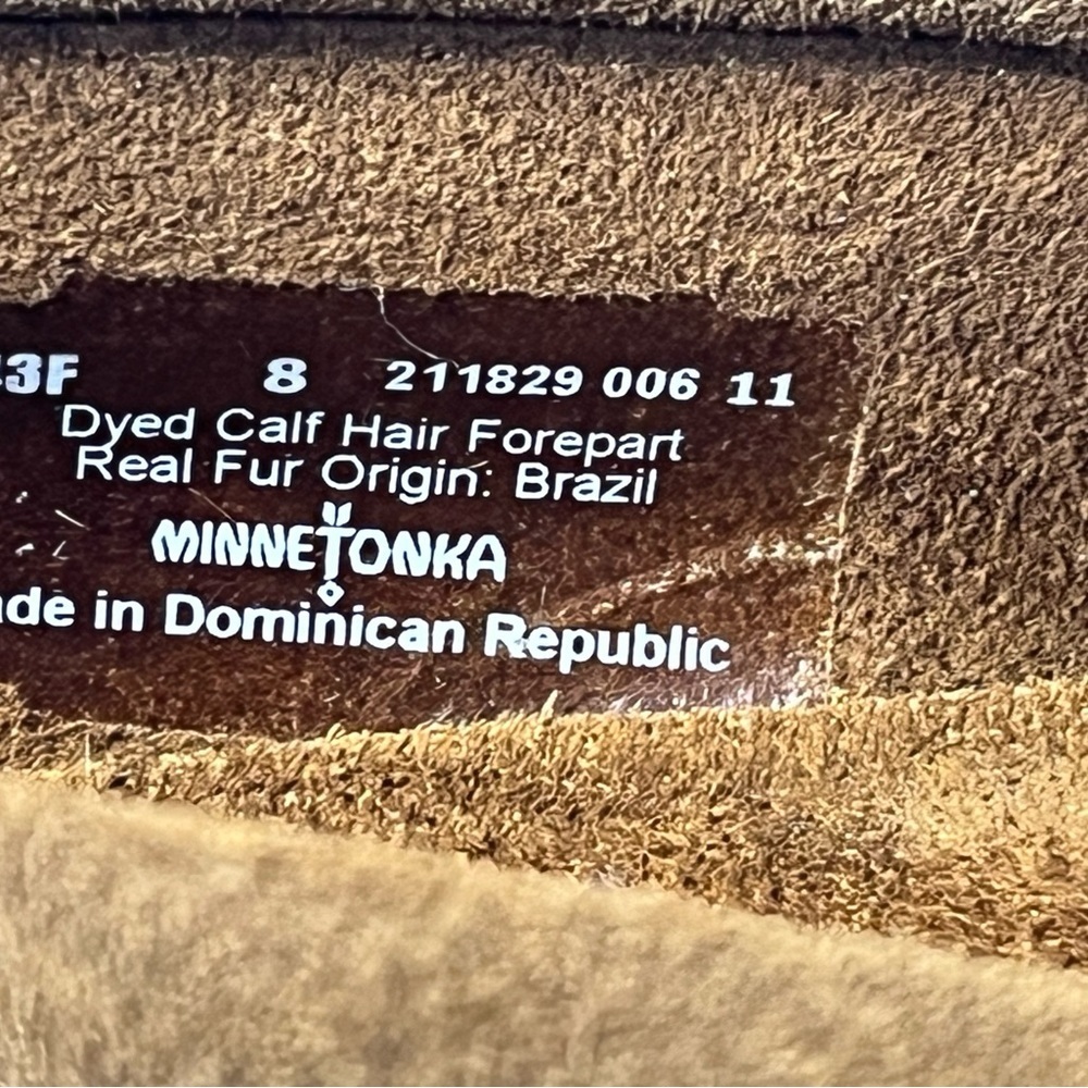 Minnetonka Calf Hair Animal Print Cheetah Soft‎ Leather Womens 8 Mocassin Shoes - Picture 6 of 7